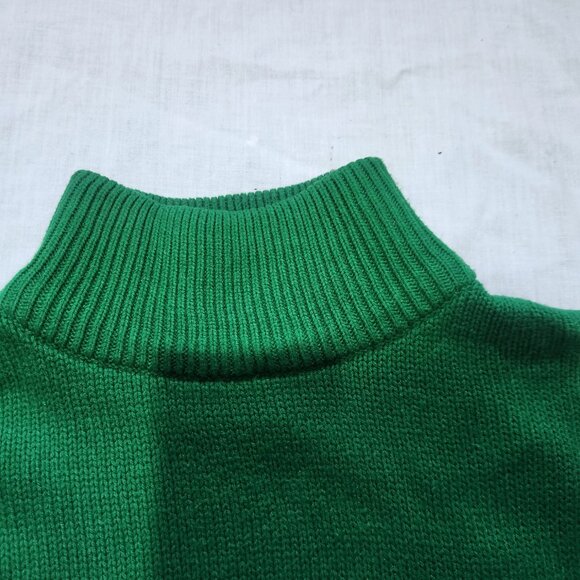 Southpole Knit Turtleneck Sweater Mens XL Green with Spell Out 90s Pullover - Picture 8 of 10